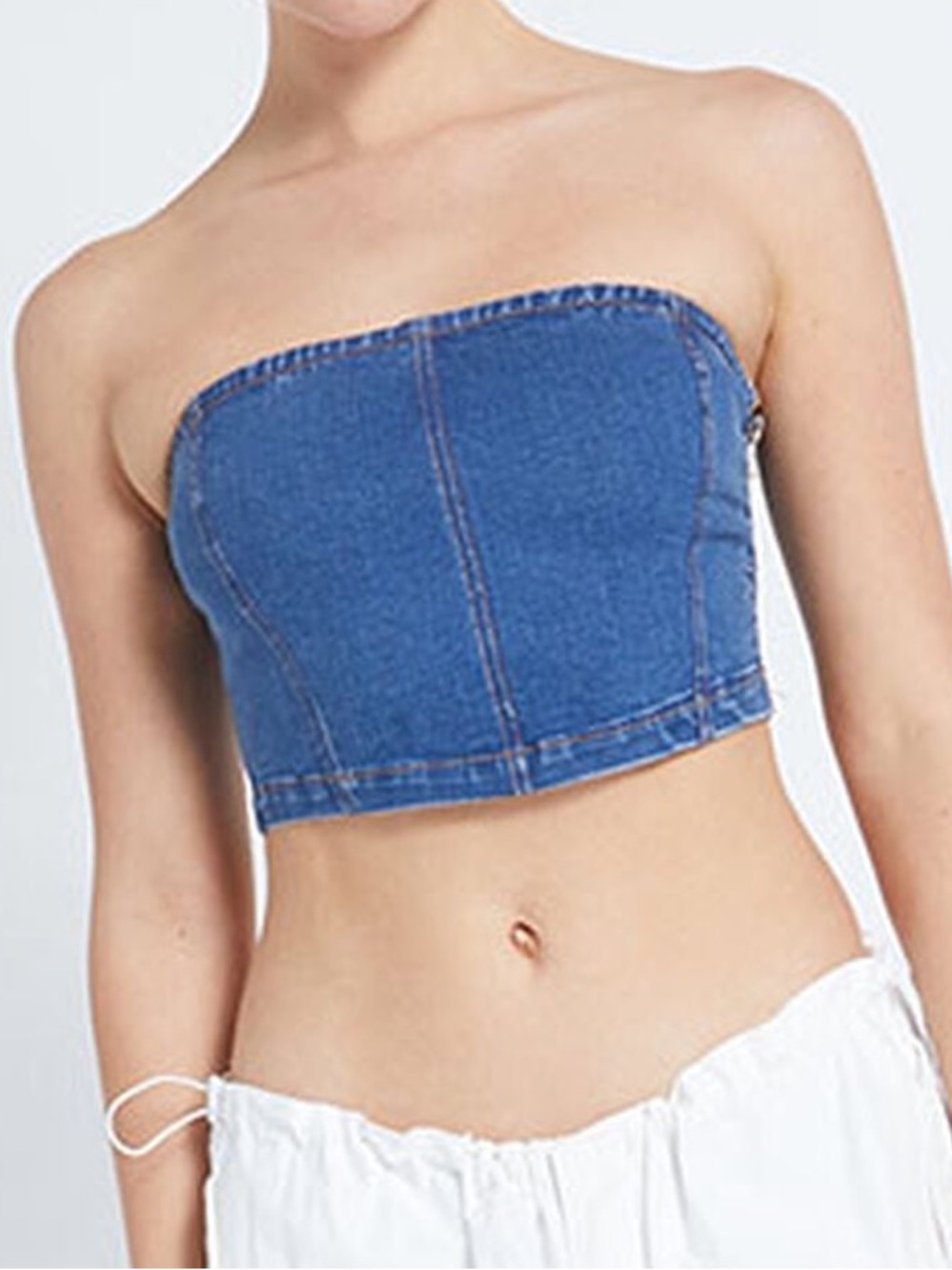Strapless Denim Tube Top